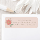 ポインセチアとホリースプレー ラベル (インサイチュ)