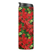 ポインセチアとホリー離れの タンブラー (回転右)