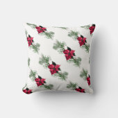 ポインセチアとホリー クッション (正面)