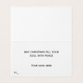 ポインセチアと松のキャンドル クリスマスカード (内部フラット)