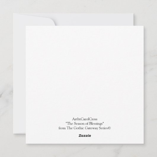 ポインセチアのエレガントゴシックレディのカード シーズンカード (裏面)