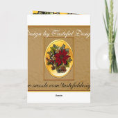 ポインセチアのクリスマスの挨拶状 シーズンカード (裏面)