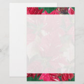 ポインセチアのクリスマスの文房具 便箋 (正面/裏面)