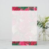 ポインセチアのクリスマスの文房具 便箋 (スタンド正面)