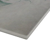 ポインセチアのクリスマスの油絵 カッティングボード (角)