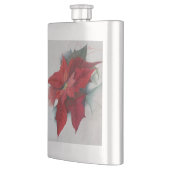 ポインセチアのクリスマスの油絵 フラスク (左)