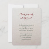 ポインセチアのクリスマスの油絵 招待状 (裏面)