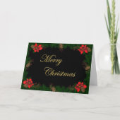 ポインセチアのクリスマスカード シーズンカード (正面)