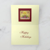 ポインセチアのクリスマスキャンドルカード シーズンカード (内部)
