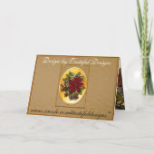 ポインセチアのクリスマスグリーティングカード シーズンカード (裏面)