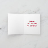 ポインセチアのクリスマスグリーティングカード - ラベンダー カード (内部)