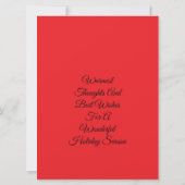 ポインセチアのクリスマスツリー フラット グリーティング カード (裏面)