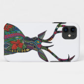 ポインセチアのシカの白 Case-Mate iPhoneケース (裏面(横))