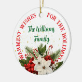 ポインセチアのペルソナラダド セラミックオーナメント (左)