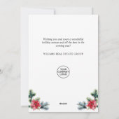 ポインセチアのホリデー リース クリスマス オフィス (裏面)