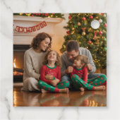 ポインセチアのリース クリスマス ホリデー フェイバータグ (裏面)