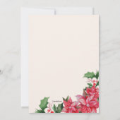 ポインセチアの休日のパーティの招待状 招待状 (裏面)