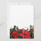 ポインセチアの写真を使ったホリデーグリーティングカード シーズンカード (裏面)