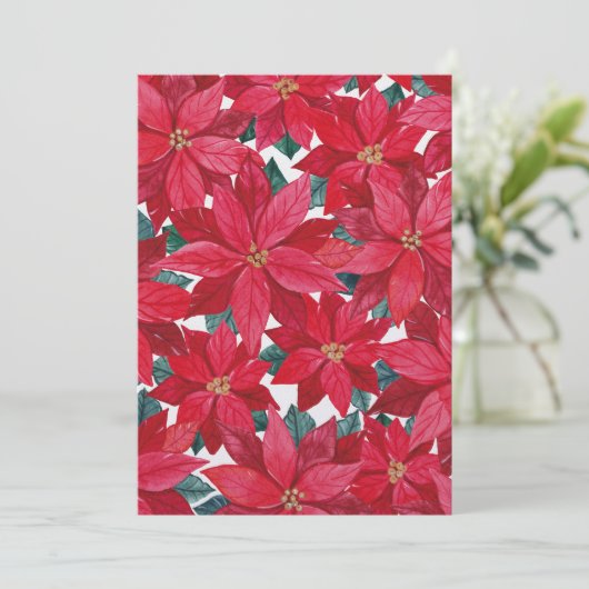 ポインセチアの冬のシェルター シーズンカード (スタンド正面)