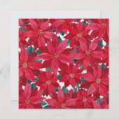 ポインセチアの冬のシェルター シーズンカード (正面/裏面)
