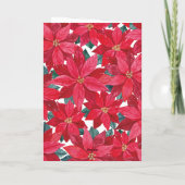 ポインセチアの冬のシェルター シーズンカード (裏面)