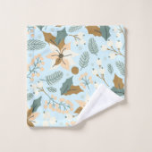 ポインセチアの冬の休日 バスタオルセット (ウォッシュタオル)