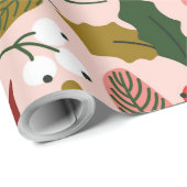 ポインセチアの冬の休日 ラッピングペーパー (ロールコーナー)