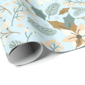 ポインセチアの冬の休日 ラッピングペーパー (ロールコーナー)