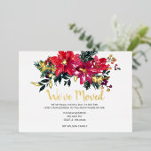 ポインセチアの実 移動しました ホリデーカード 箔シーズンカード (立ち正面)