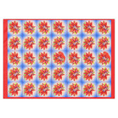 ポインセチアの愛らしい小妖精や小人 テーブルクロス (正面(横))