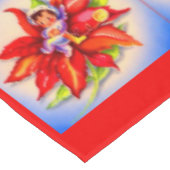 ポインセチアの愛らしい小妖精や小人 テーブルクロス (アングル)