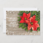 ポインセチアの木のビジネスのクリスマス シーズンカード (正面)