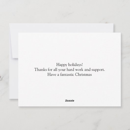 ポインセチアの木のビジネスのクリスマス シーズンカード (裏面)