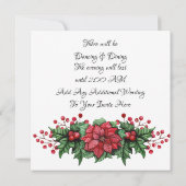 ポインセチアの果実の準正装のイベントの招待状 招待状 (裏面)