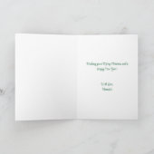 ポインセチアの花を飾ったカスタムホリデーカード シーズンカード (内部)