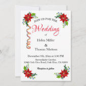 ポインセチアの花束, 結婚式 招待状 (正面)