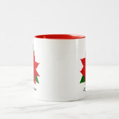 ポインセチアの花 ツートーンマグカップ (中央)