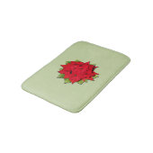 ポインセチアの花 バスマット (アングル)