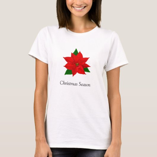 ポインセチアの花 Tシャツ (正面)