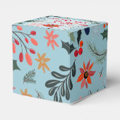 ポインセチアの葉のクリスマスギフト サンクス フェイバーボックス (裏面サイド)