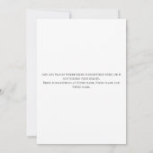 ポインセチアの赤い冬のクリスマス ブライダルシャワー 招待状 (裏面)