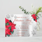 ポインセチアの雪の結晶、企業のクリスマスパーティー 招待状 (スタンド正面)