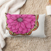 ポインセチアのLubarのマゼンタの枕 ランバークッション (ブランケット)