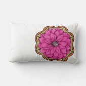 ポインセチアのLubarのマゼンタの枕 ランバークッション (裏面)