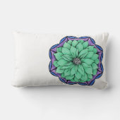 ポインセチアのLubarの青い枕 ランバークッション (裏面)