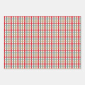 ポインセチアは赤い背景の冬の休日を取り付けた ラッピングペーパーシート (正面3)