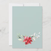 ポインセチアエレガントウィンターグリーナリーブライダルルンチョン 招待状 (裏面)