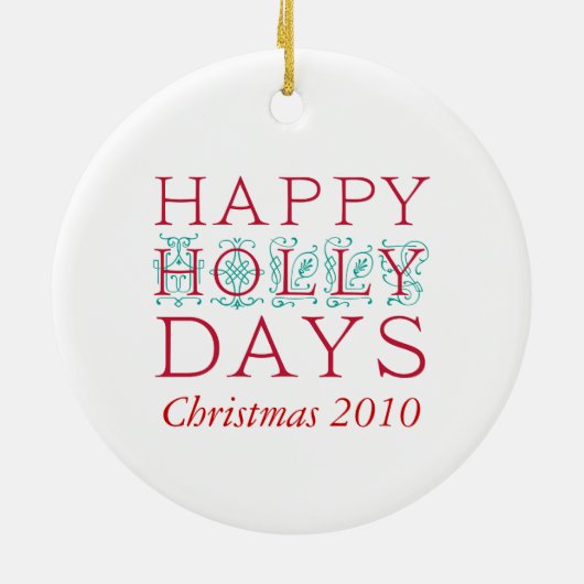 ポインセチアクリスマスオーナメント セラミックオーナメント (裏面)