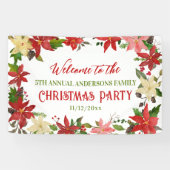 ポインセチアクリスマスファミリーアニュアルホリデーパーティー 横断幕 (横)