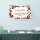 ポインセチアクリスマスファミリーアニュアルホリデーパーティー 横断幕 (トレードショー)